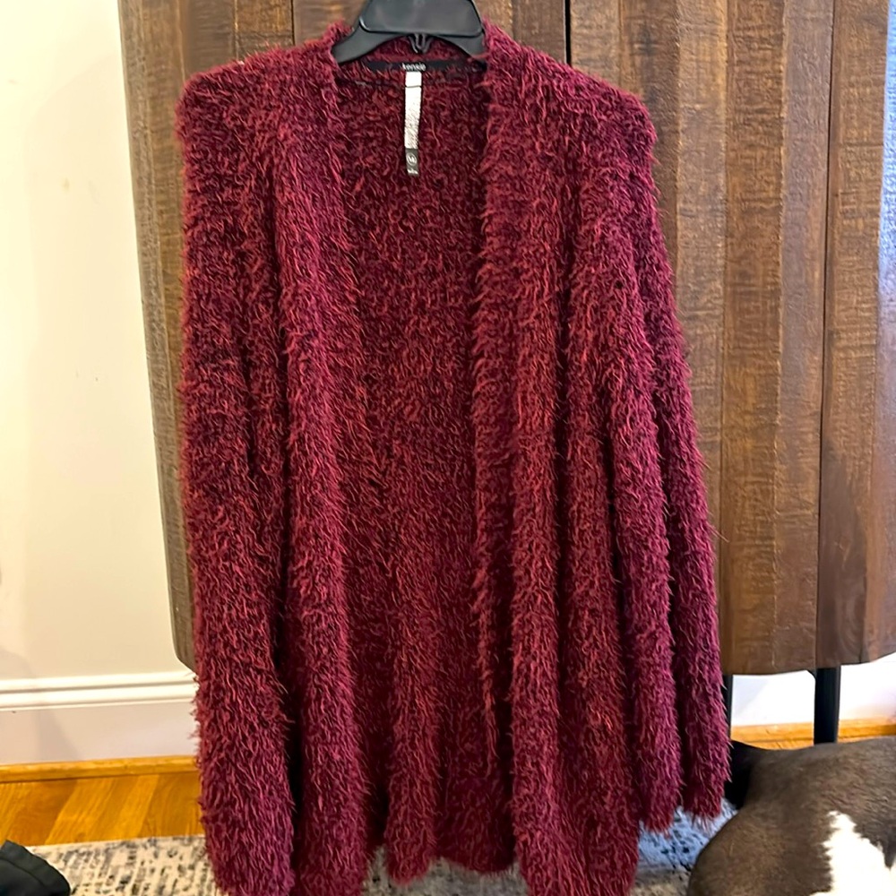 Kensie burgundy cardigan